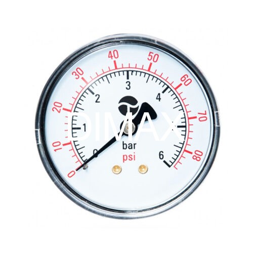 ΜΑΝΟΜΕΤΡΟ ΑΕΡΟΣ Φ 63mm ΠΙΣΩ ΒΑΣΗ 1/4 0 – 12 Bar