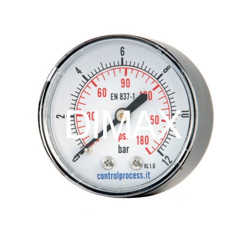 ΜΑΝΟΜΕΤΡΟ ΡΥΘΜΙΣΤΗ Φ 40mm ΠΙΣΩ ΒΑΣΗ 1/8 0 – 12 Bar